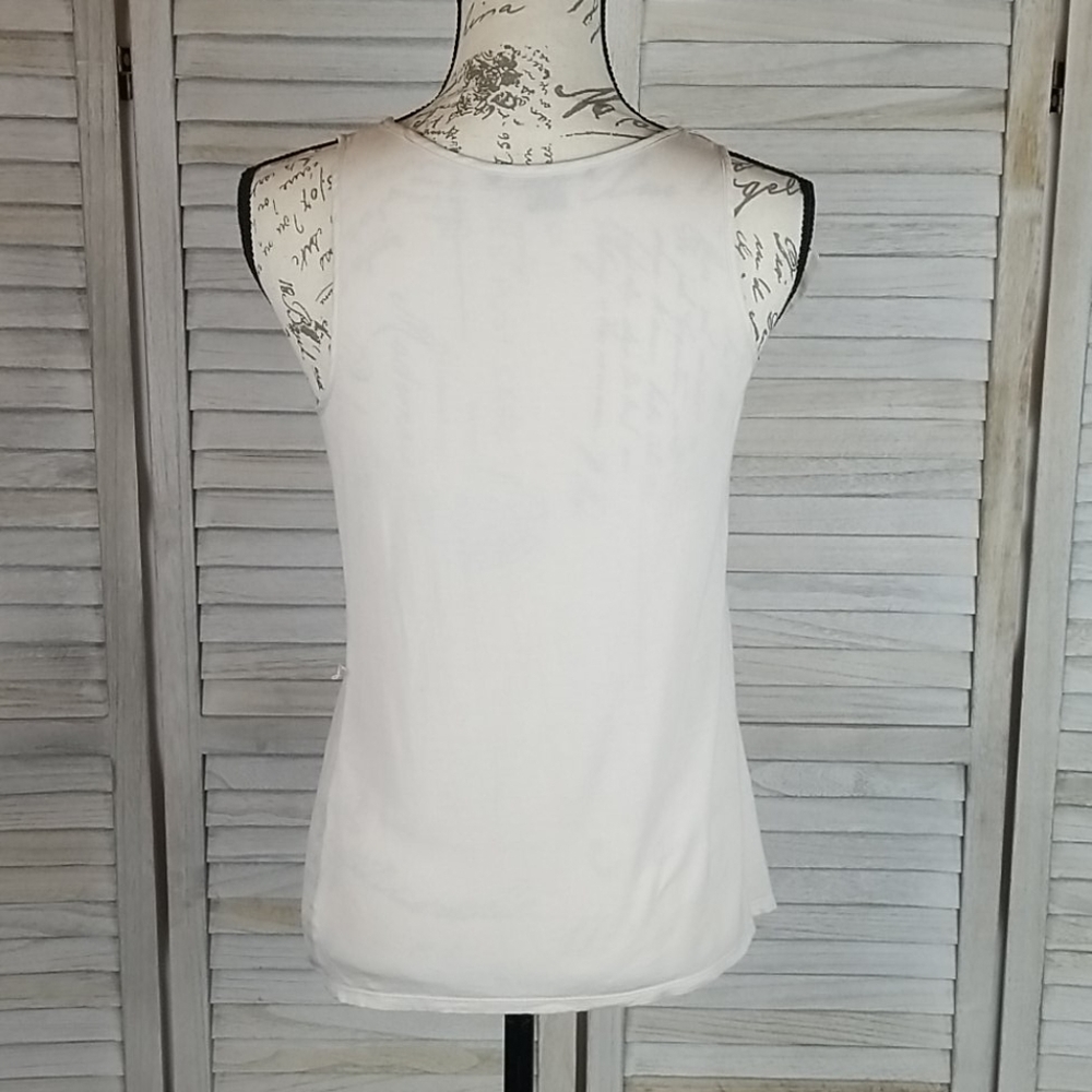 Metallic Studded Armani Exchange Sleeveless Blouse, S/P - Picture 5 of 8